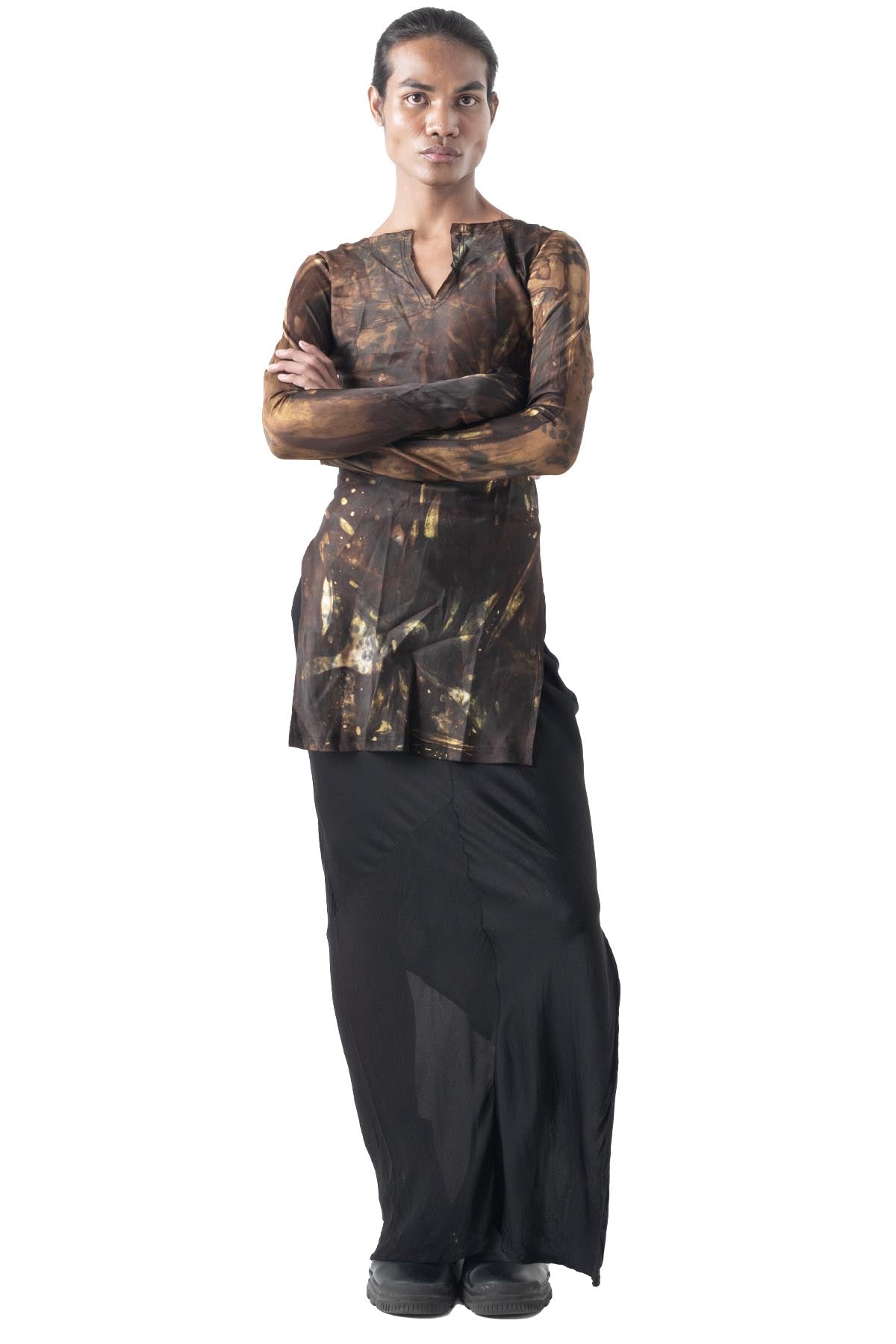 Albatross Top Noda Coklat