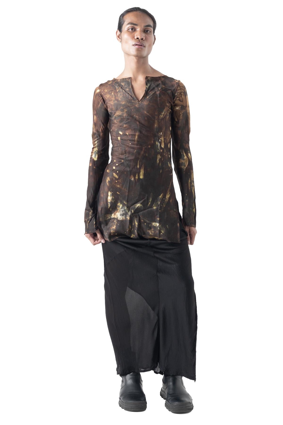 Albatross Top Noda Coklat