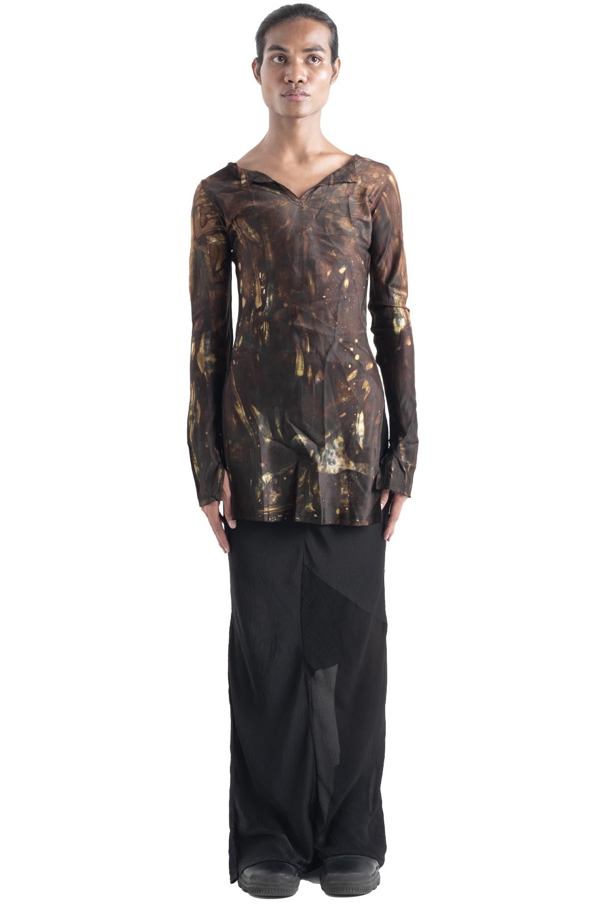 Albatross Top Noda Coklat