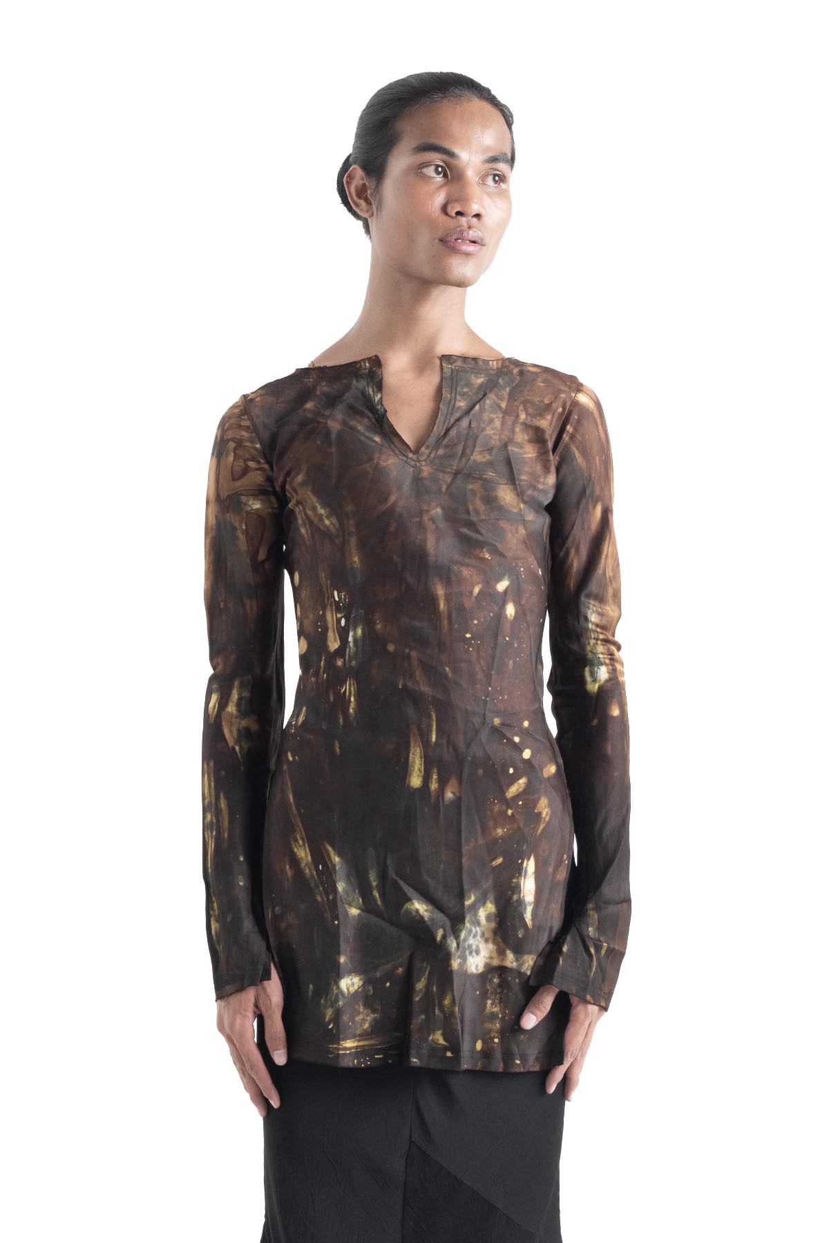 Albatross Top Noda Coklat