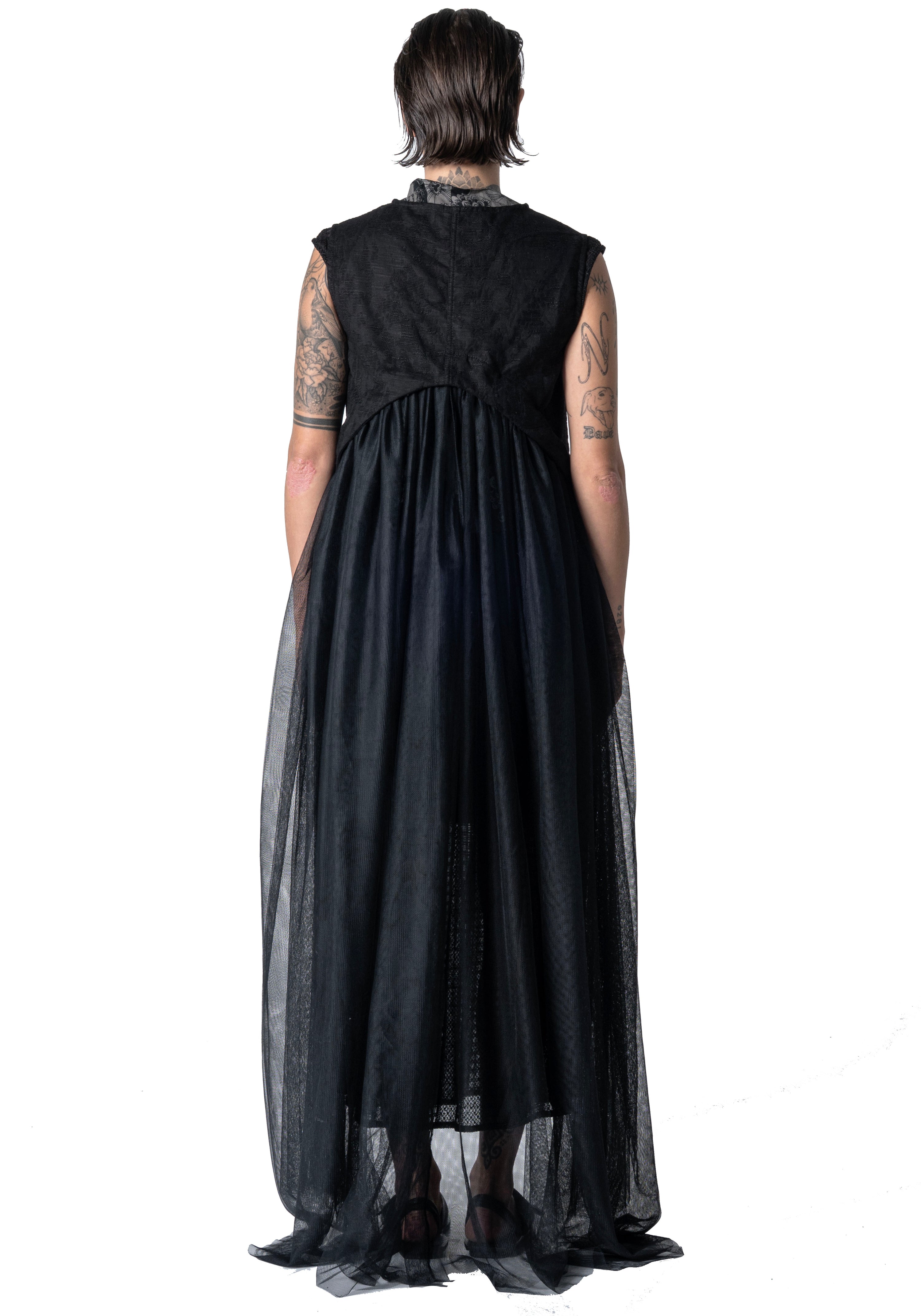 Cut Out Tulle Vest