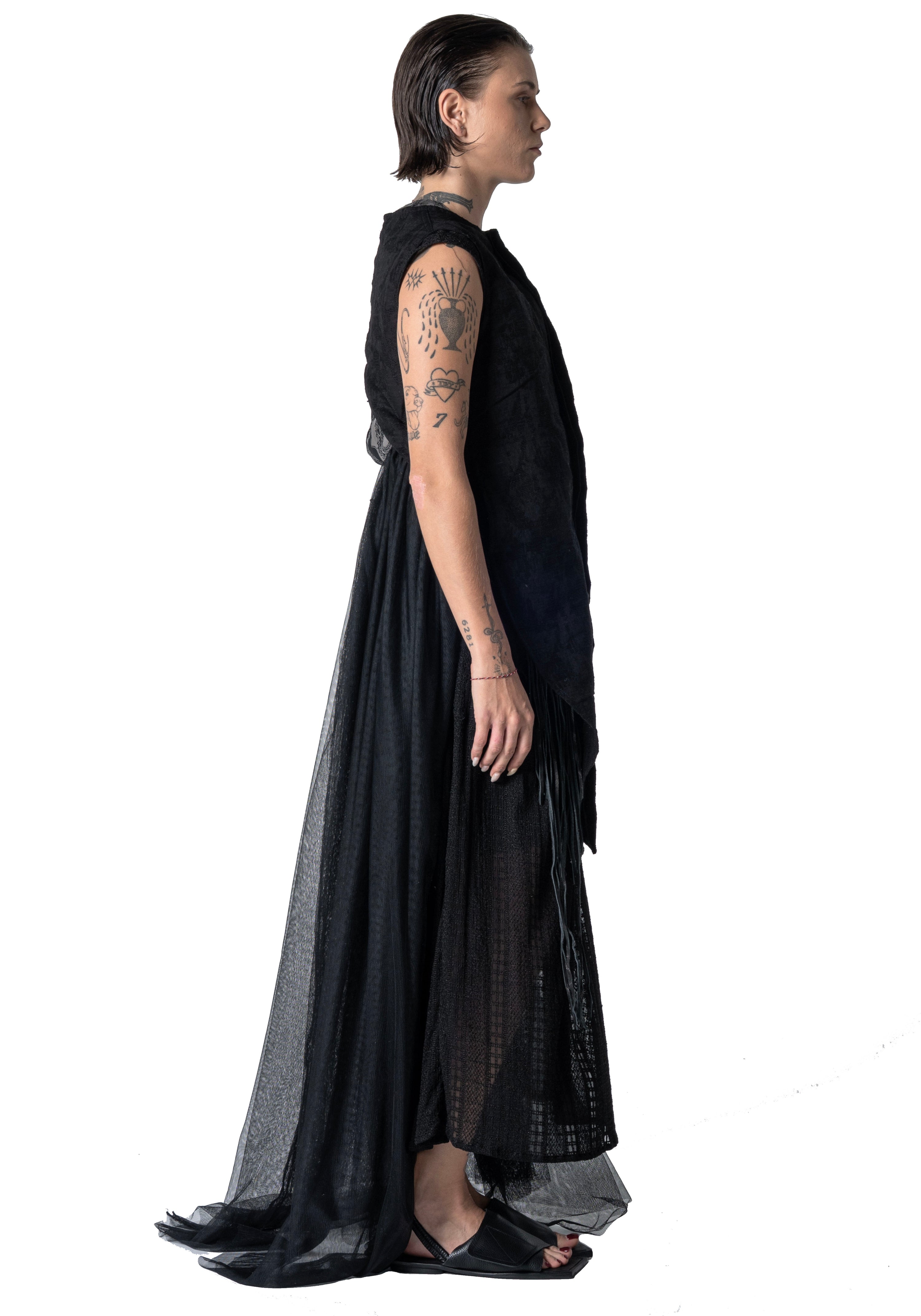 Cut Out Tulle Vest