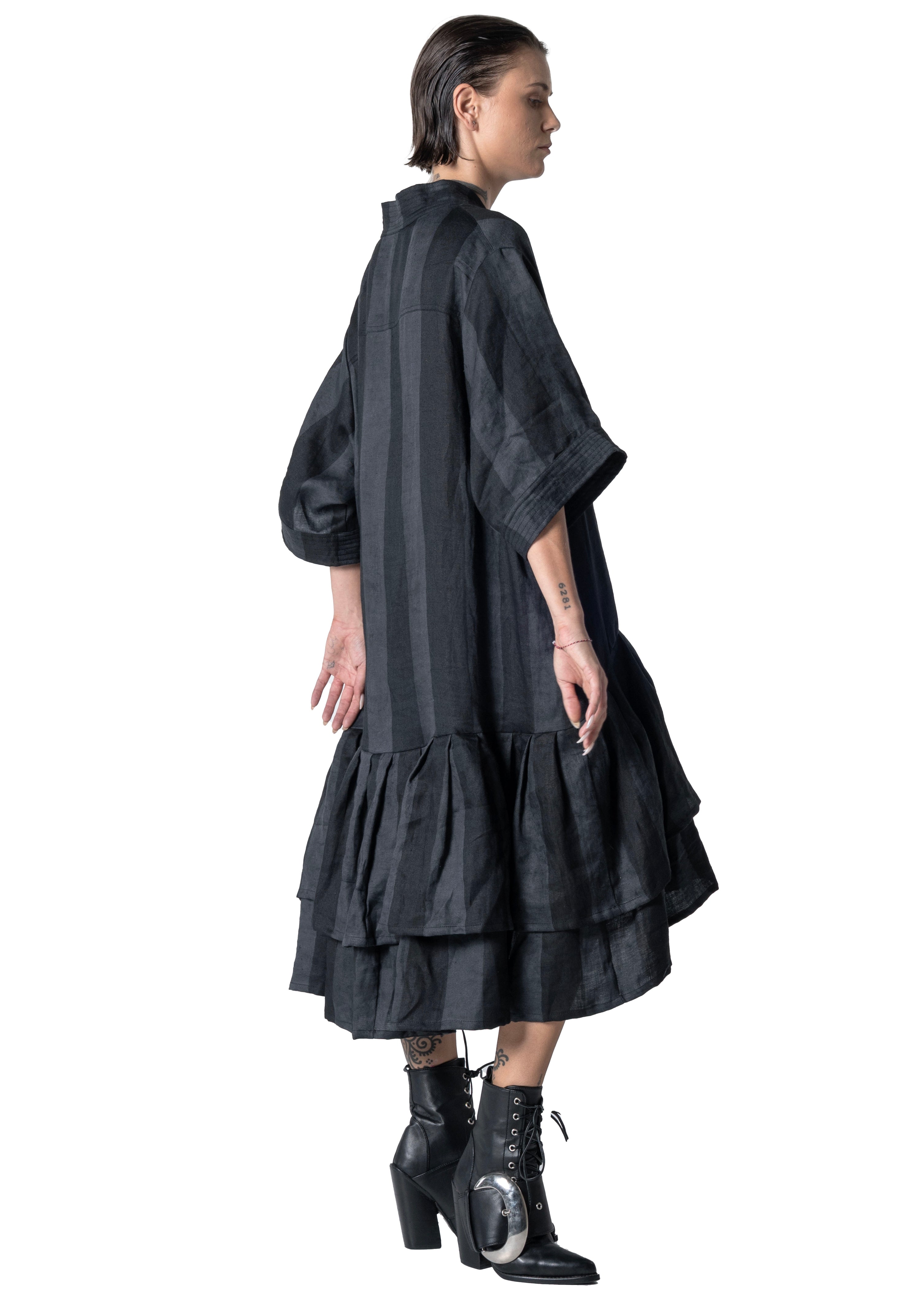 Lalune Dress Linen Batik