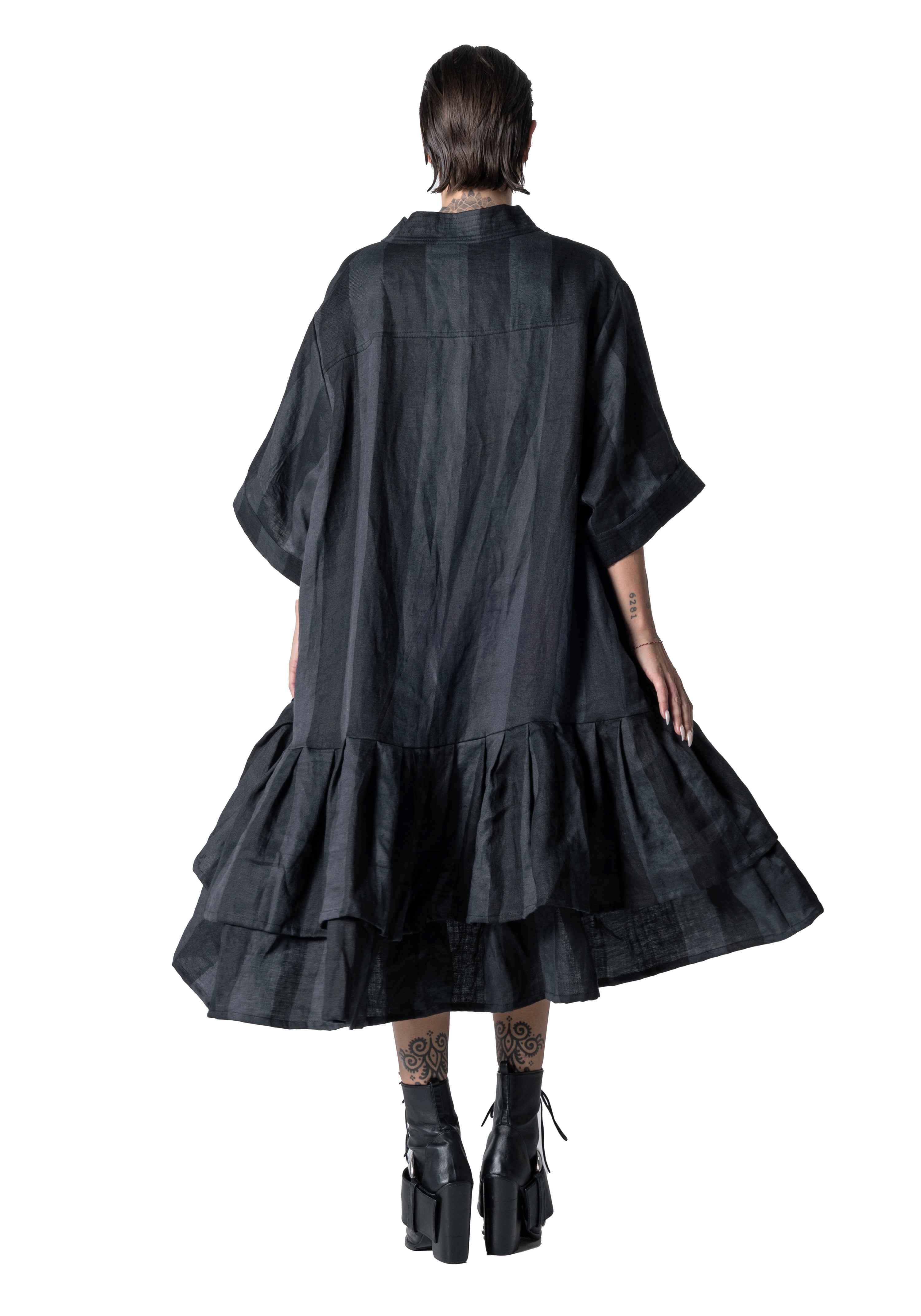 Lalune Dress Linen Batik