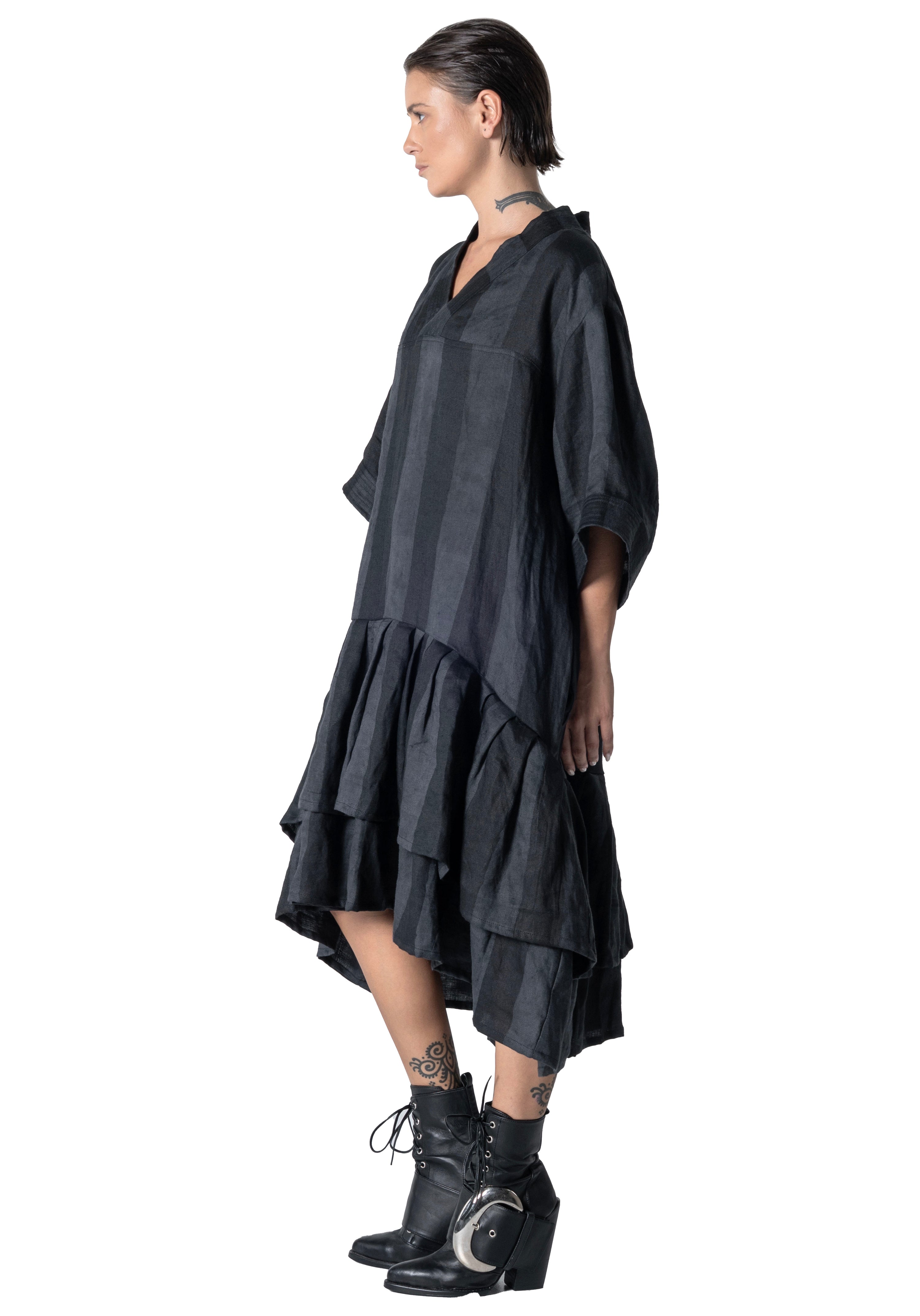 Lalune Dress Linen Batik