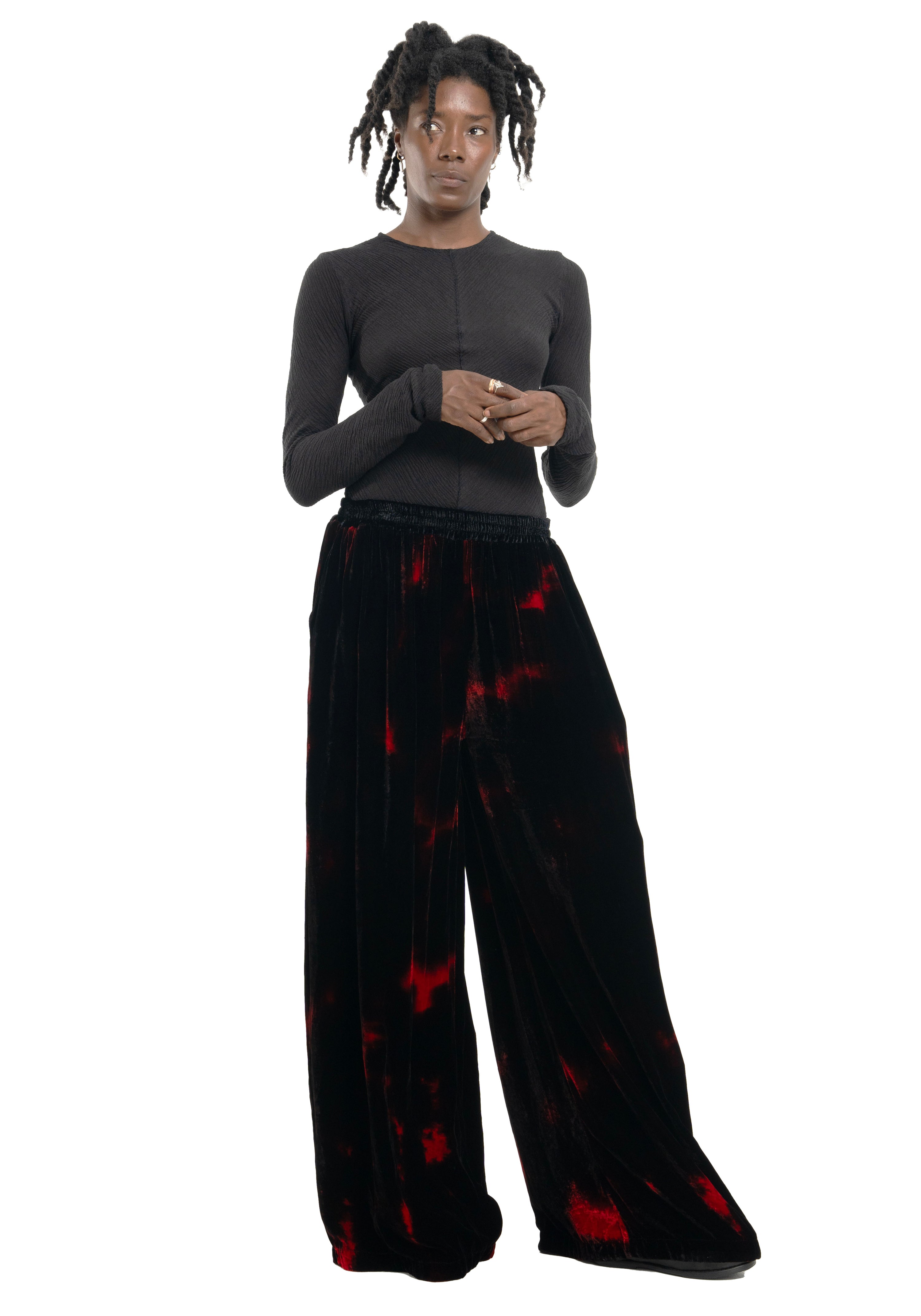 Potas Pants Silk Velvet