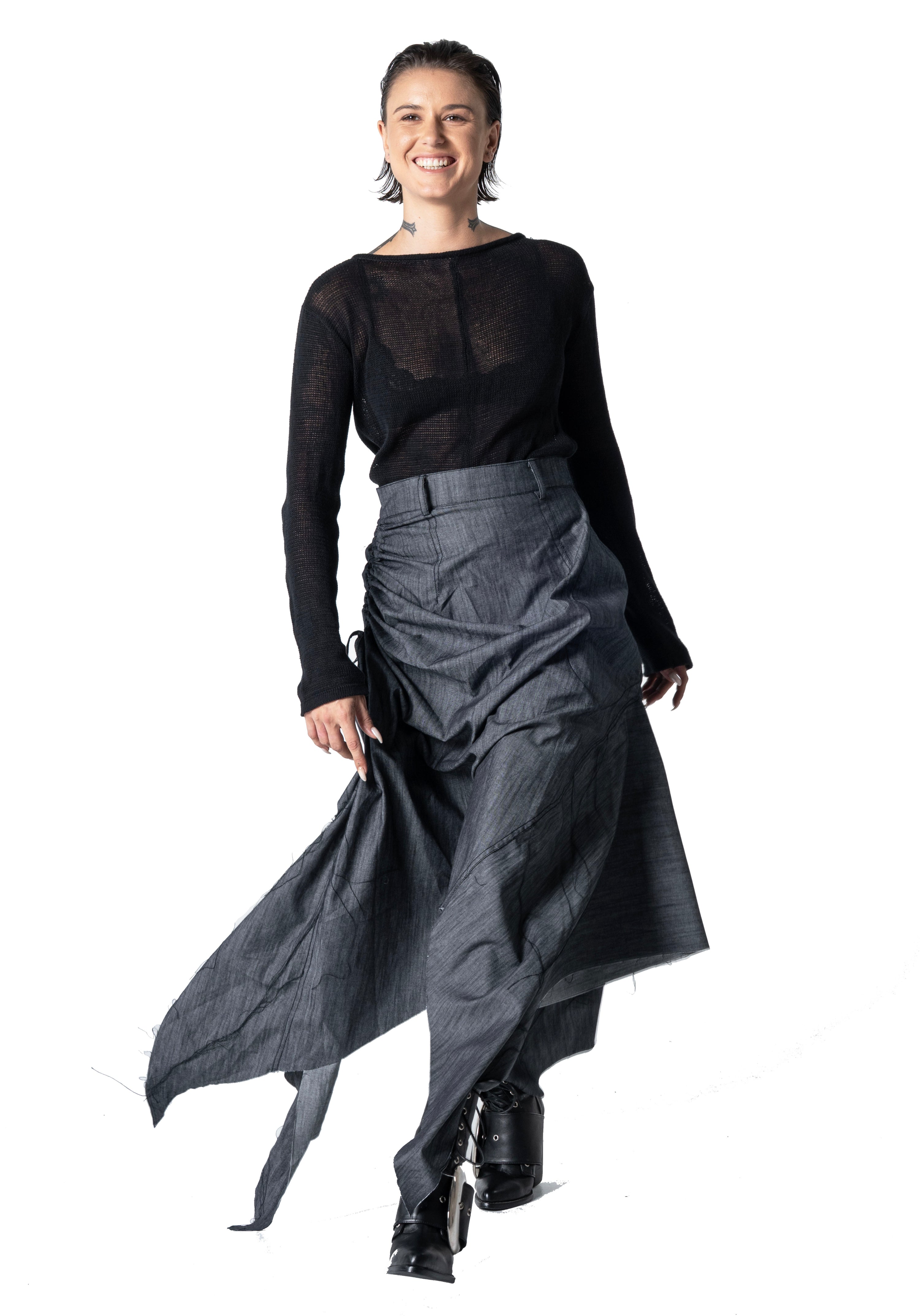 Sarnai skirt light denim