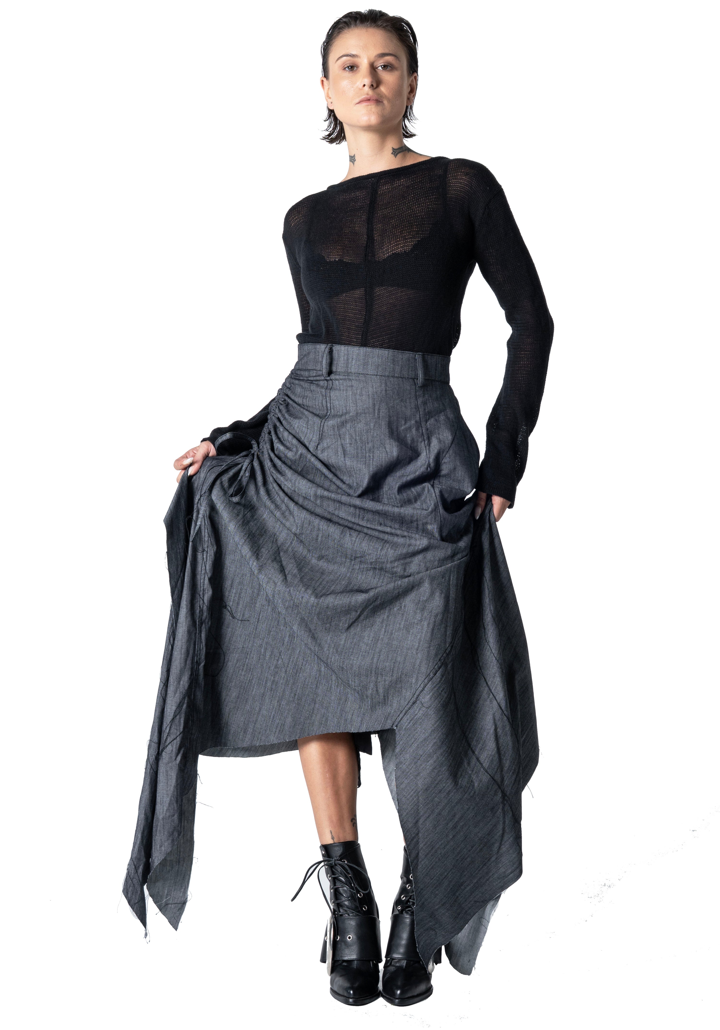 Sarnai skirt light denim