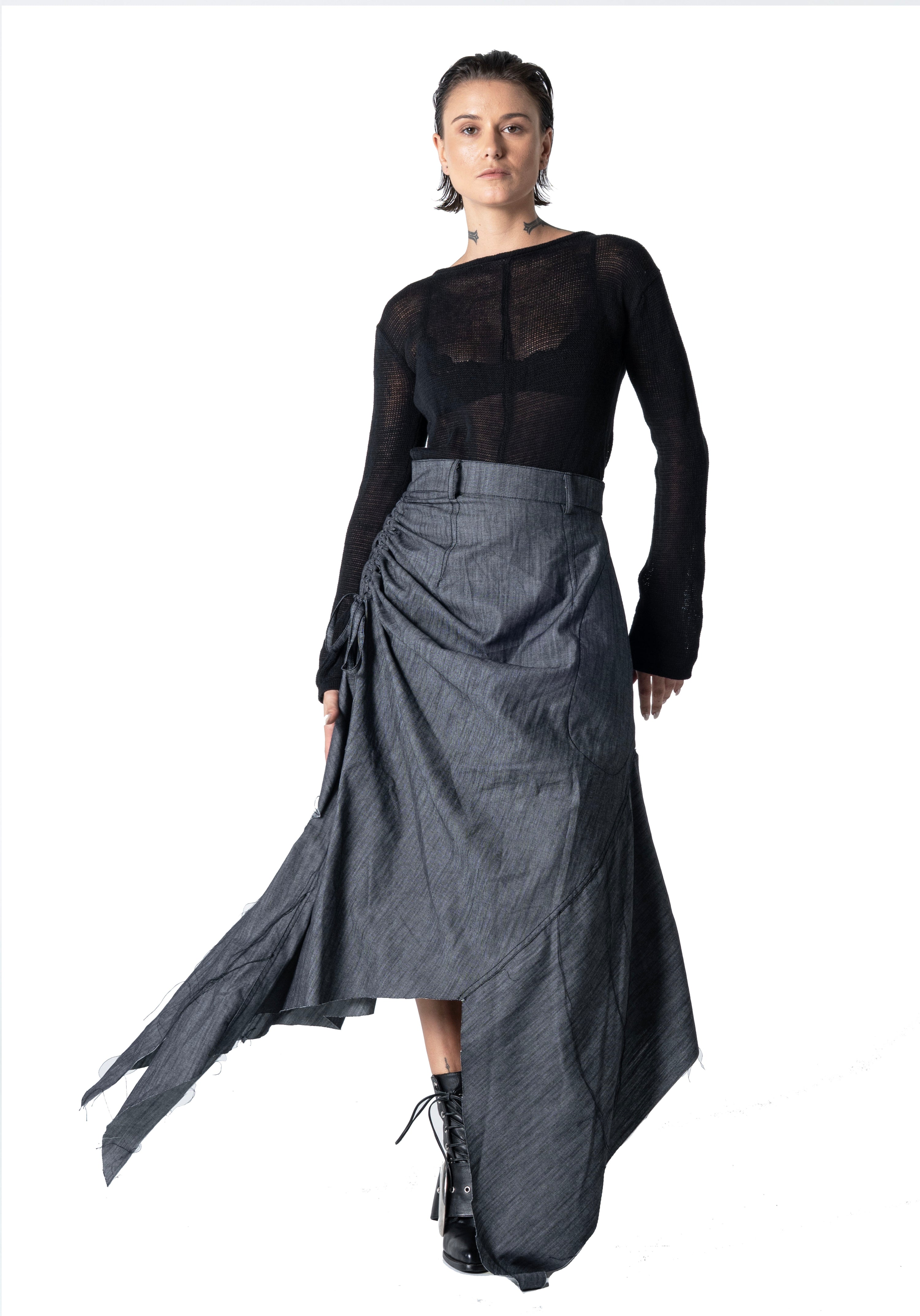 Sarnai skirt light denim