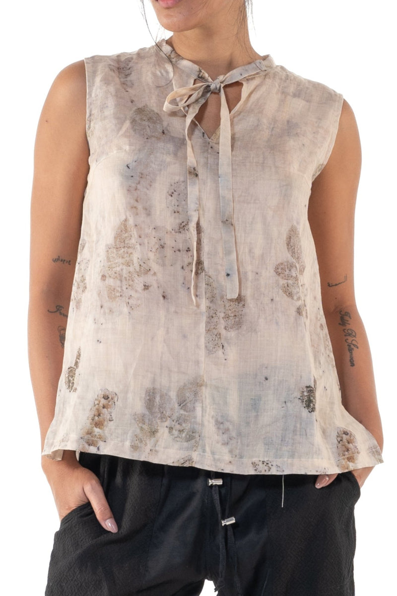 Faber Top Eco Print Beige