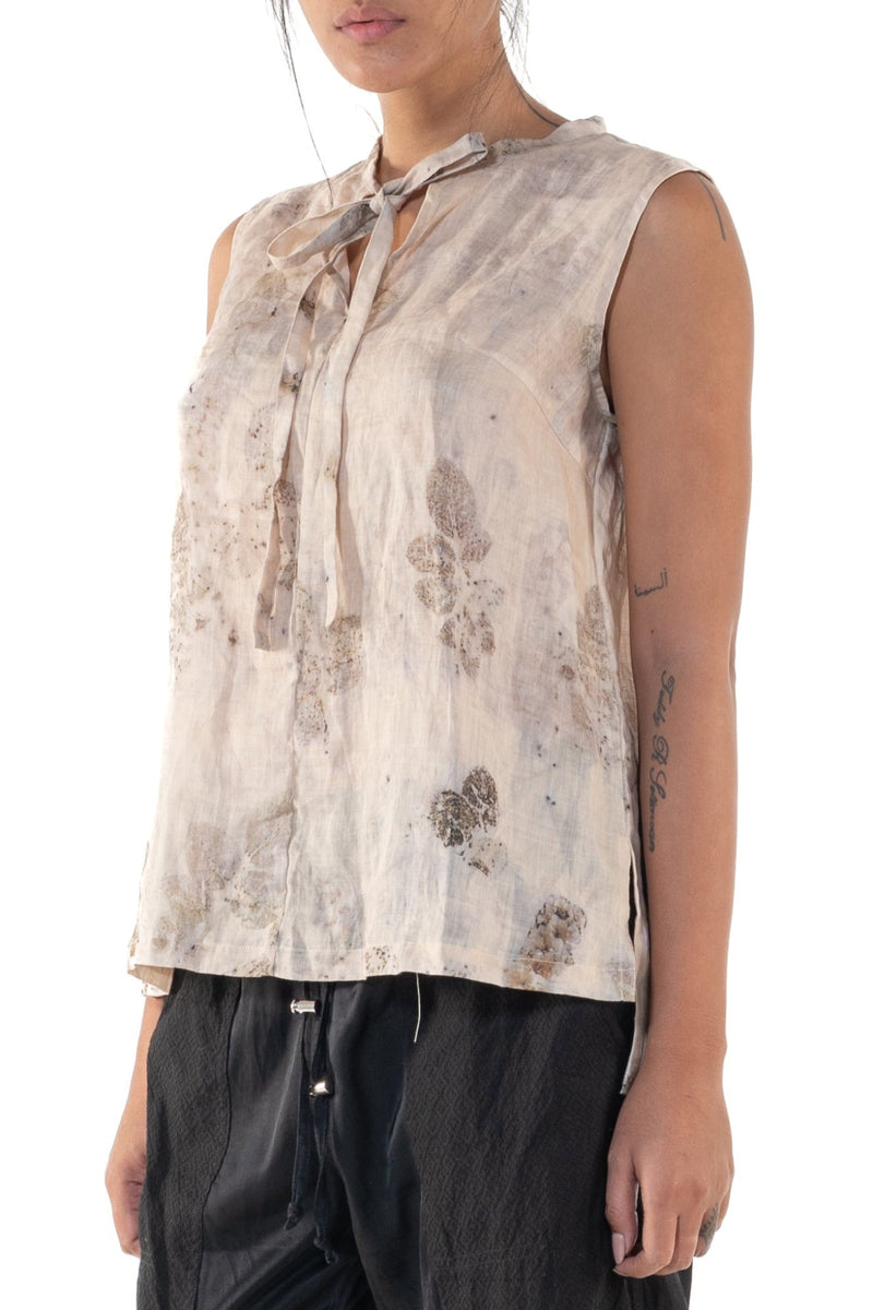 Faber Top Eco Print Beige